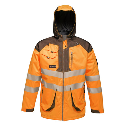 HI-VIS WATERPROOF REFLECTIVE HOODED JACKET REGATTA