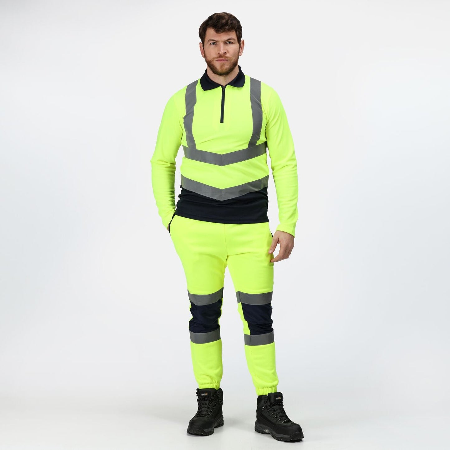 HI-VIS PRO LONG SLEEVED POLO SHIRT