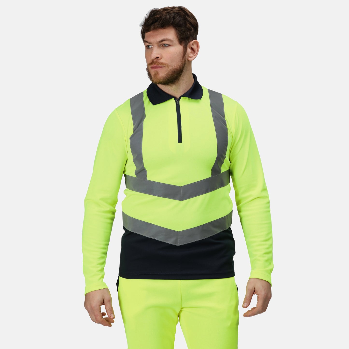 HI-VIS PRO LONG SLEEVED POLO SHIRT