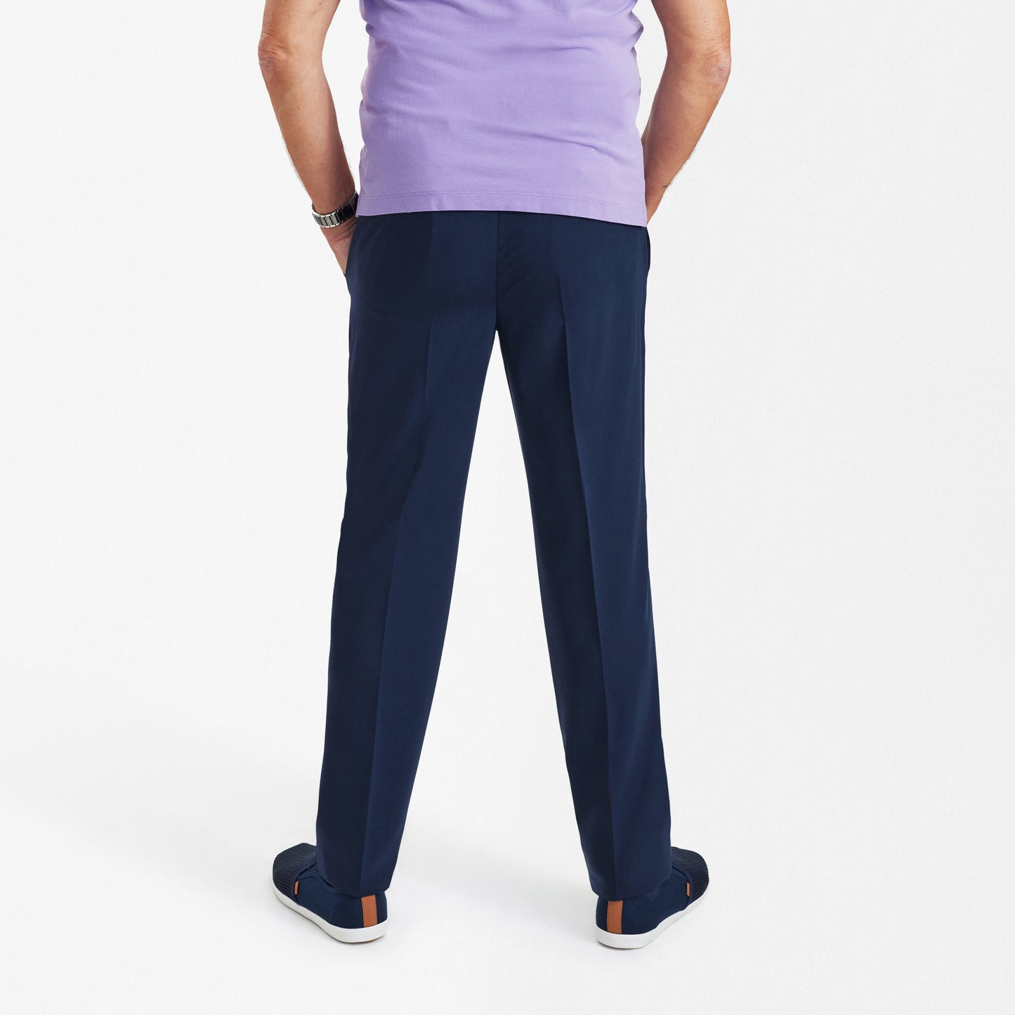 IN-CA WOOL TROUSERS WITH ELASTIC WAISTBAND SUNWILL