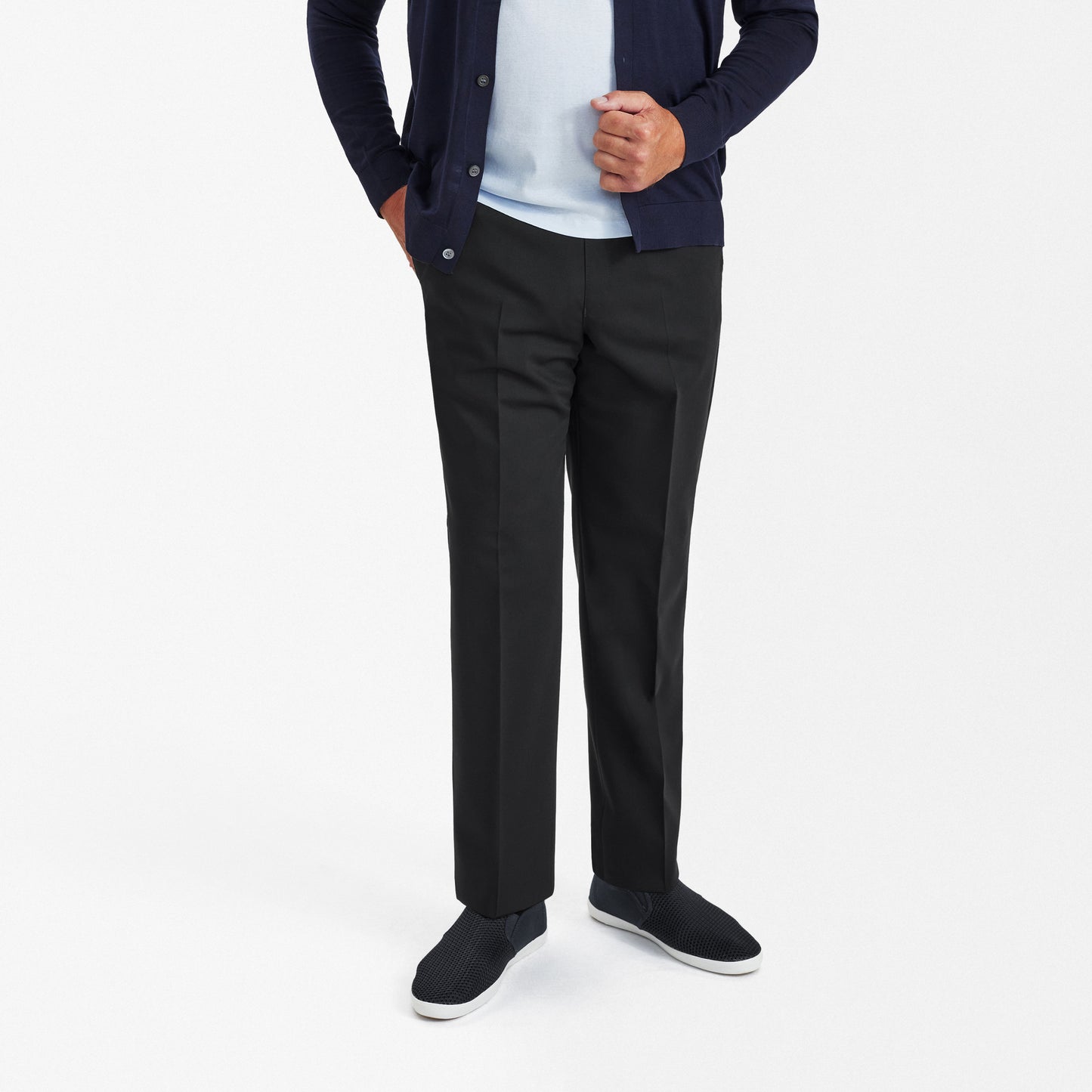 IN-CA WOOL TROUSERS WITH ELASTIC WAISTBAND SUNWILL