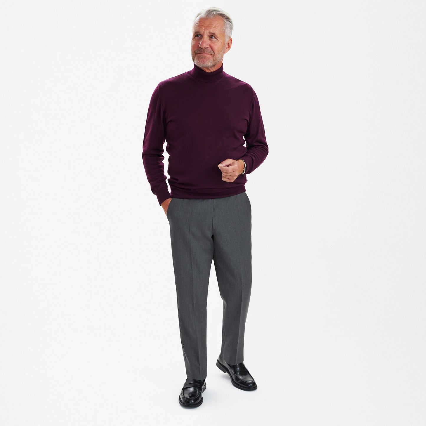 IN-CA WOOL TROUSERS WITH ELASTIC WAISTBAND SG SUNWILL