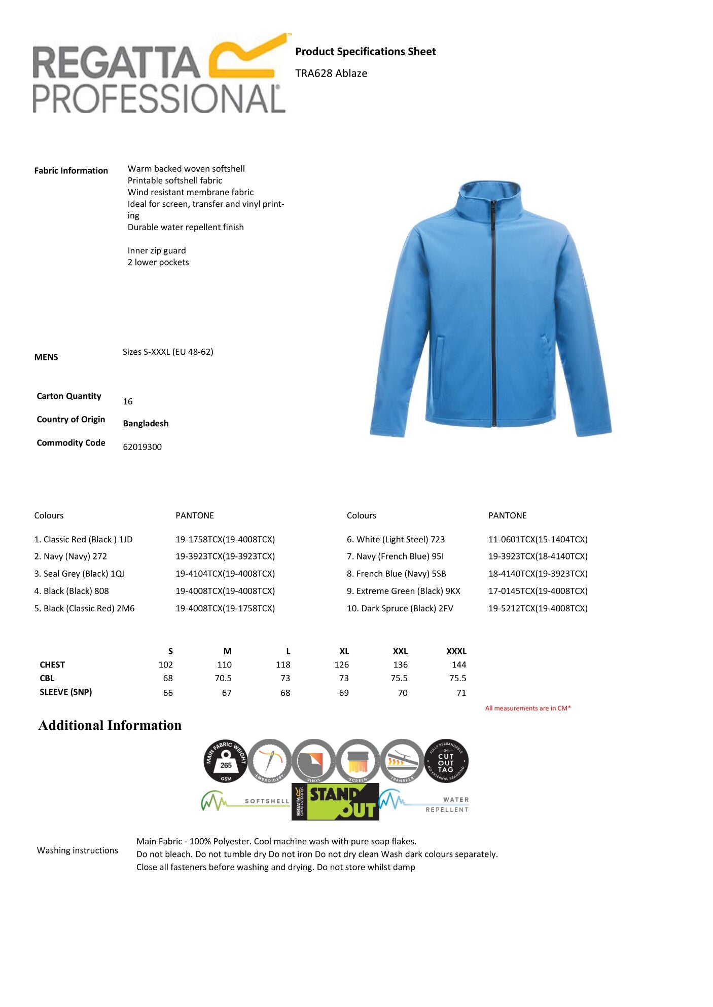 TRA628 REGATTA PROFESSIONAL SOFTSHELL ABLAZE JAKNA PANDASSPOT PROMOCIJSKA OBLACILA