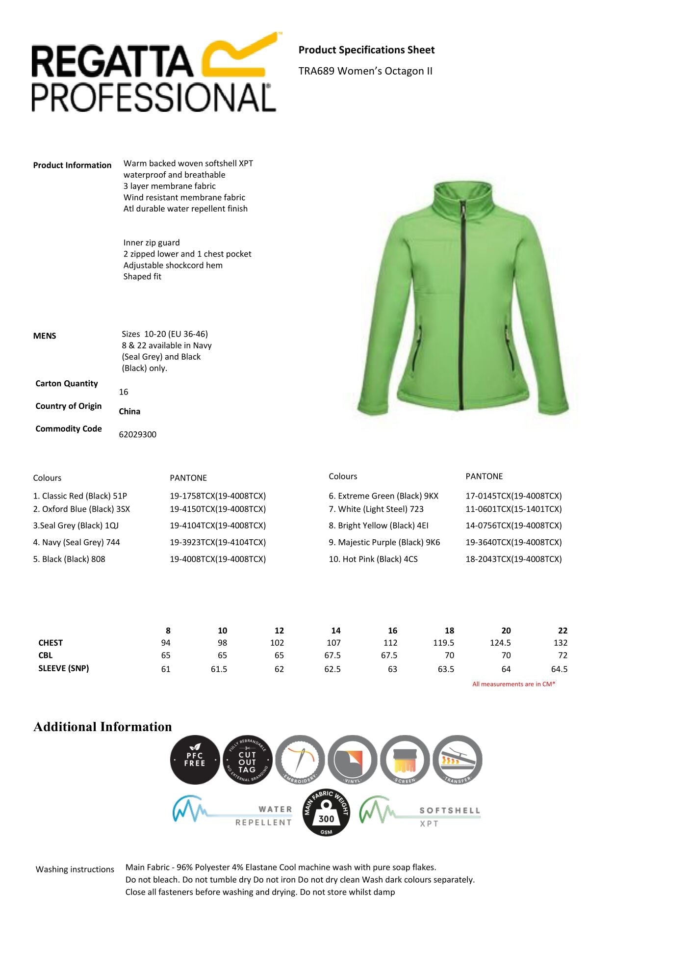 WOMEN'S PRINTABLE 3 LAYER MEMBRANE SOFTSHELL JACKET OCTAGON II REGATTA