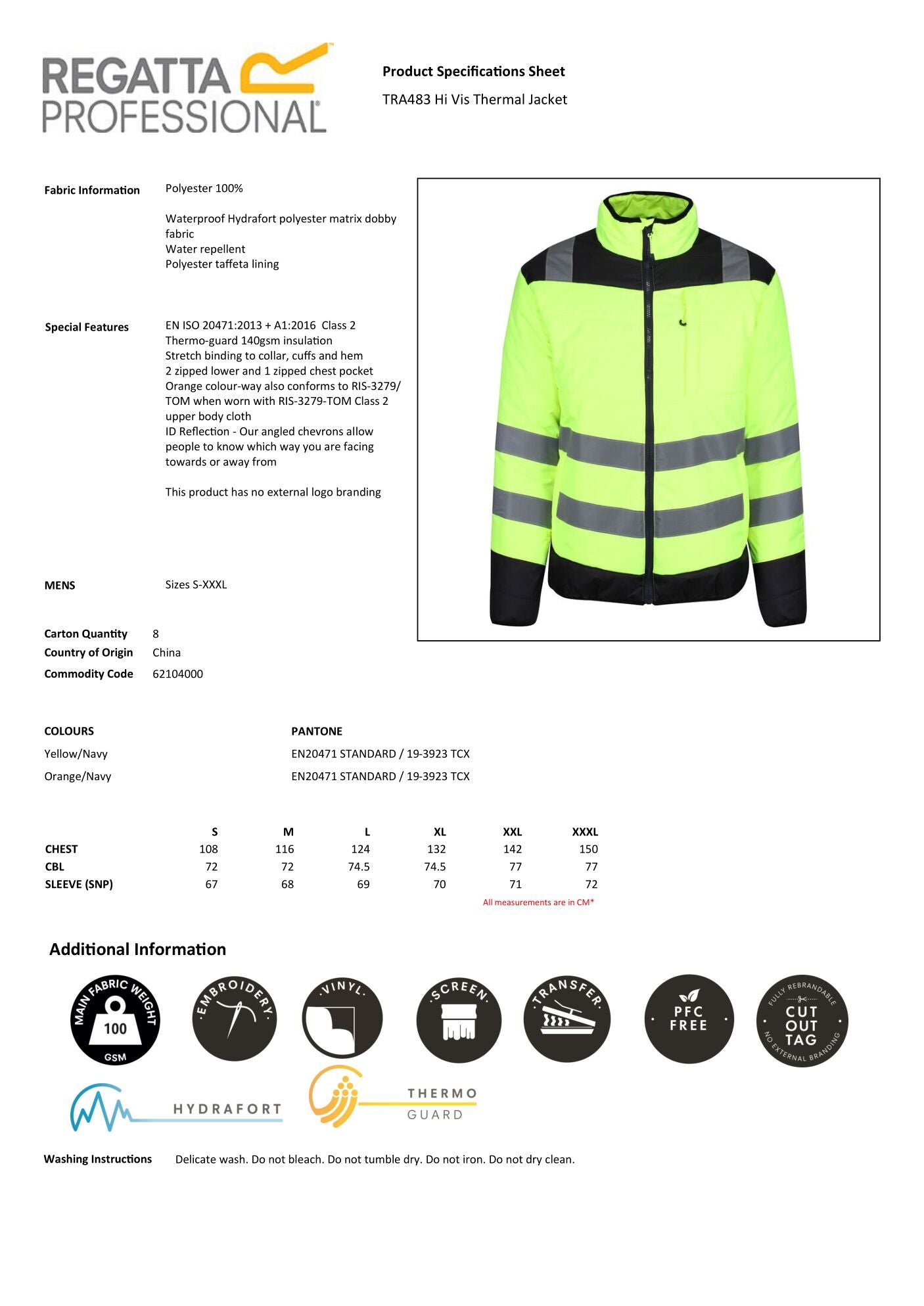 HI-VIS BAFFLE JACKET REGATTA