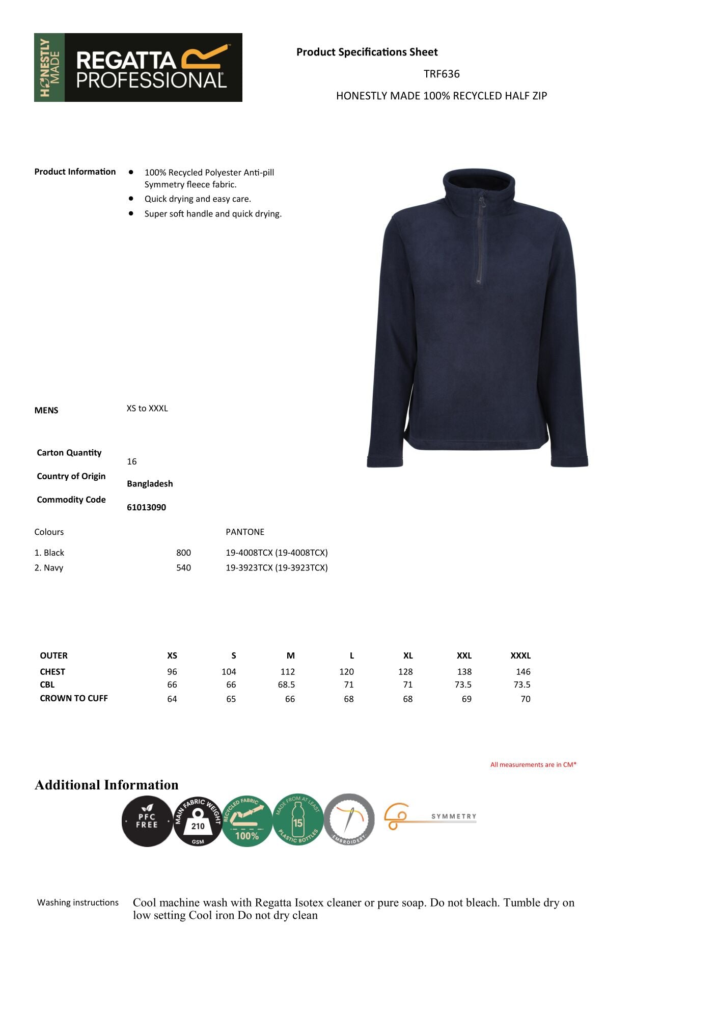 TRF636 REGATTA PROFESSIONAL Half Zip flis PULOVER PANDASSPOT PROMOCIJSKA OBLACILA