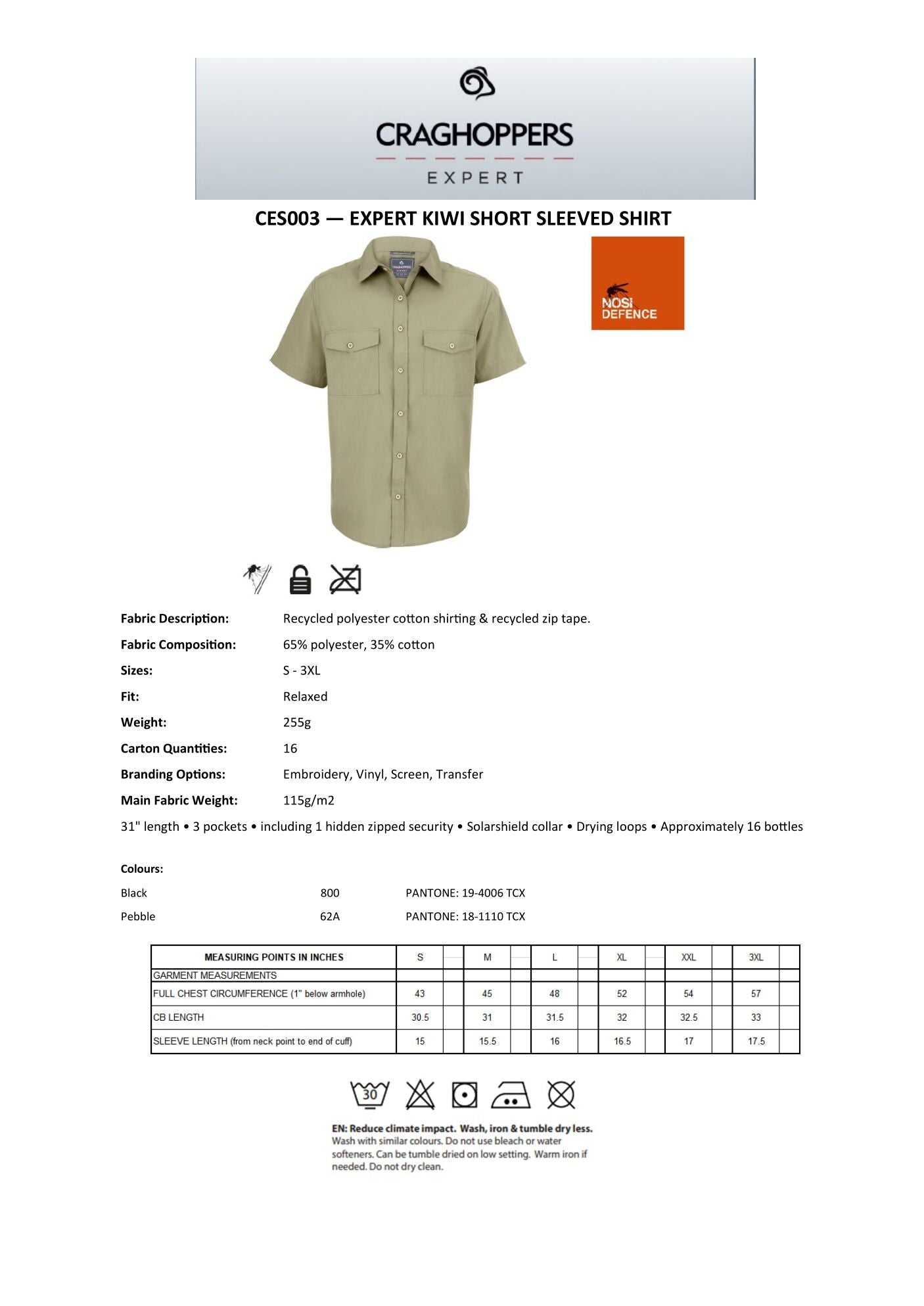 HUNTER EXPERT KIWI T-SHIRT CRAGHOPPERS